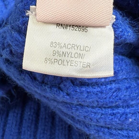 Slate & Willow Women's Bobble Chunky Knit Cardigan Sweater Small Blue - Picture 10 of 14